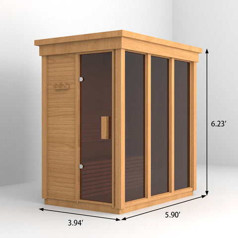 SAUNAONES® Square Sauna Minimalist Refresh 2