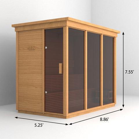 SAUNAONES® Square Sauna Minimalist Refresh 2