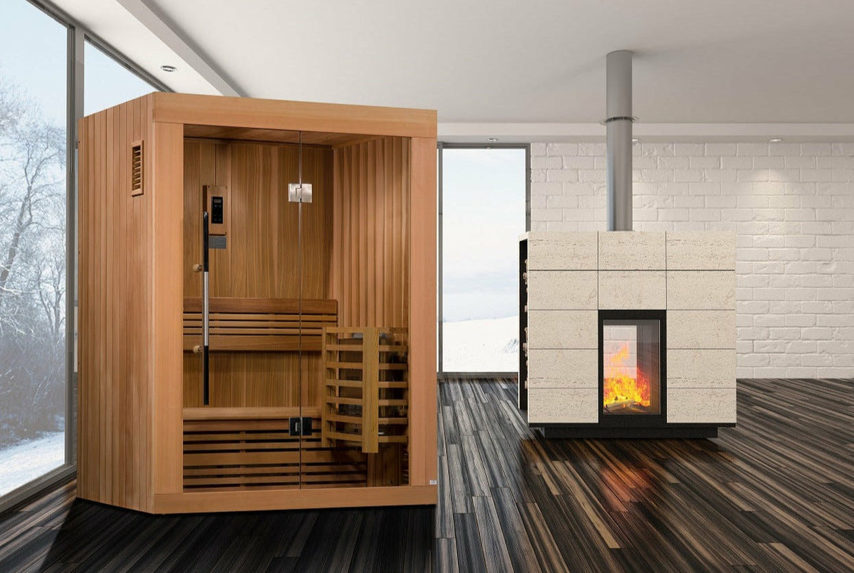 SAUNAONES® 2 Person Traditional Steam Sauna Modern Relax 1-in stock
