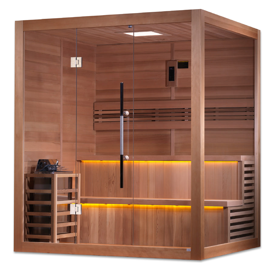 SAUNAONES™ 4 Person Traditional Steam Sauna Modern Relax 6