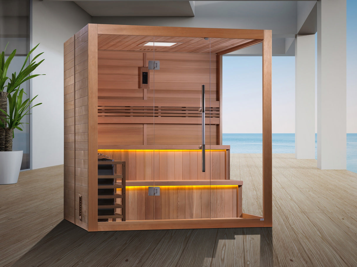 SAUNAONES™ 4 Person Traditional Steam Sauna Modern Relax 6