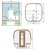 SAUNAONES™ Square Sauna Minimalist Refresh 5